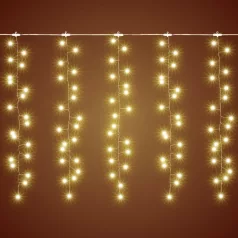   Home MLF 300/WW micro LED-es cluster fényfüggöny, 3x0,5 m / 300 db melegfehér micro LED, 8 fényprogram, távirányító, hálózati adapter, kül- és beltéri kivitel