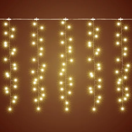 Home MLF 300/WW micro LED-es cluster fényfüggöny, 3x0,5 m / 300 db melegfehér micro LED, 8 fényprogram, távirányító, hálózati adapter, kül- és beltéri kivitel