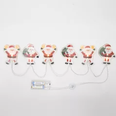   Home MLS6 LED-es mikulás fényfüzér, szilikon, 6db melegfehér LED, elemes tápellátás, beltéri kivitel