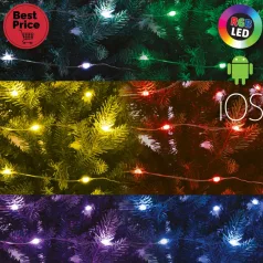   Home ML 100 RGB SMART micro LED-es fényfüzér, 10 m / 100 db RGB micro LED, applikációval