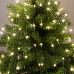   Home ML 150/WW micro LED-es fényfüzérköteg, 150 db melegfehér micro LED, 6 ágú, vékony, ezüstszínű vezeték, hálózati adapter, kül- és beltéri kivitel