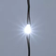   Home ML 250G/WH micro LED-es fényfüzérköteg, 250 db hidegfehér micro LED, 10 ágú, vékony, zöld színű vezeték, hálózati adapter, kül- és beltéri kivitel