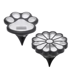   HOME MX674 napelemes kerti lámpa, tappancs, virág, 12db/display, 1db melegfehér LED, cserélhető akkumulátor