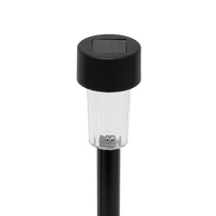   Home MX842 napelemes kerti lámpa, 1 db melegfehér LED, akkumulátor, fekete műanyag, 24db-os szett