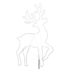   Home NEON 4 szarvas figura, LED-es neon fény, két oldalú, fém váz, IP44, kültéri