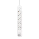 HOME NV5K3USBC hálózati elosztó, 3 m, H05VV-F 3G1,5 mm2 kábel, 5 védőérintkezős aljzat, USB töltőaljzat, max. 3680W, kétpólusú kapcsoló, beltéri kivitel