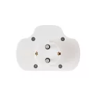 Home NVK 3/WH hálózati elosztó, kapcsolós 3 aljzat ( 1 földelt + 2 euró ), 250 V ~/ 50 Hz / 16 A / 3500 W