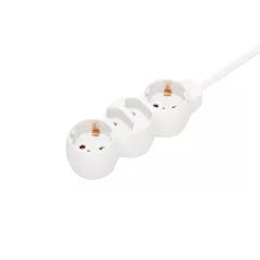   Home NV 14/WH hálózati elosztó, 1,5 m, H05VV-F 3G1,0 mm2 kábel, IP 20 kivitel, 2 védőérintkezős és 2 euro aljzat, max. 3500W, fehér