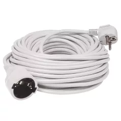  Home NV 2-30/WH/1,5 hosszabbító, 30 m, H05VV-F 3G1,5 mm2 kábel, IP 20 kivitel, 250V~/16A/3680W, pipa alakú dugó és egyenes lengő aljzat, fehér színű