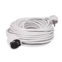   Home NV 2-3/WH/1,5 hosszabító, 3 m, H05VV-F 3G1,5 mm2 kábel, IP 20 kivitel, 250V~/16A/3680W, pipa alakú dugó és egyenes lengő aljzat, fehér színű