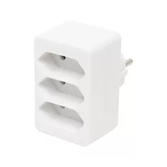  Home NV 23/WH hálózati elosztó, 3 EURO aljzat gyermekvédelemmel ellátva, max. 3 x 500 W, fehér