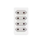 Home NV 24/WH hálózati elosztó, 4 EURO aljzat gyermekvédelemmel ellátva, max. 4 x 500 W, fehér