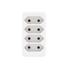   Home NV 24/WH hálózati elosztó, 4 EURO aljzat gyermekvédelemmel ellátva, max. 4 x 500 W, fehér