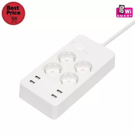 Home NV 4 WIFI smart elosztó, 1,5 m, H05VV-F 3G1,5 mm2 kábel, 4 földelt aljzat,4