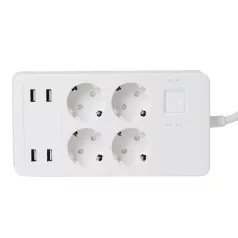   Home NV 4 WIFI smart elosztó, 1,5 m, H05VV-F 3G1,5 mm2 kábel, 4 földelt aljzat,4