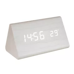   Home OC 07 digitális LED ébresztőóra, tapsra aktiválható fehér kijelző, dátum éshőmérséklet