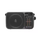 SAL RPR10 hordozható rádió multimédia lejátszóval, vezeték nélküli Bluetooth hangszóró, 3-sávos rádió, MP3 lejátszás USB/microSD eszközről, tölthető