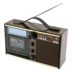   SAL RRT 11B retro kazettás rádió, multimédia lejátszó, kazettás magnó, beépítettmikrofon