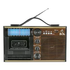   SAL RRT 11B retro kazettás rádió, multimédia lejátszó, kazettás magnó, beépítettmikrofon
