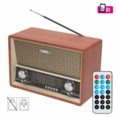   SAL RRT 4B retro asztali rádió, multimédia lejátszó, BT, USB/MicroSD, AUX, Rádió