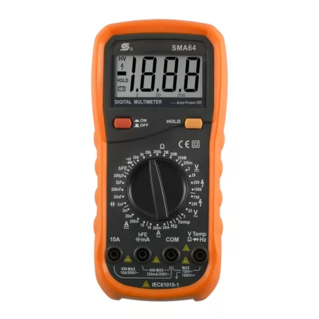 Home SMA 64 digitális multiméter, egyenfeszültség, váltófeszültség, egyenáram, váltóáram