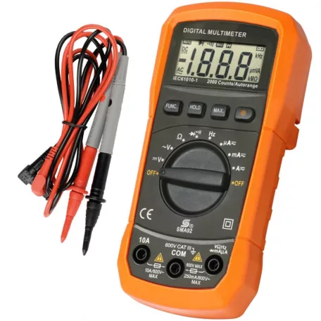 Home SMA 92 digitális multiméter, egyenfeszültség, váltófeszültség, egyenáram, váltóáram
