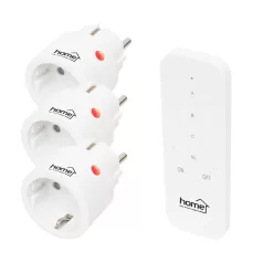   Home TH2313 távirányítható mini hálózati aljzat szett, 2300 W, 3 aljzat + 1 távirányító