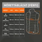 THAW THA-APR-0003-G fűthető mellény, S méret, 4 hőzóna, 3 fokozat, vízlepergető réteg, külső akkumulátorral