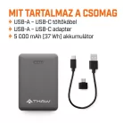 THAW THA-APR-0005-G fűthető mellény, L méret, 4 hőzóna, 3 fokozat, vízlepergető réteg, külső akkumulátorral
