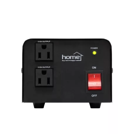 HOME VTF200VA feszültségátalakító, max.200VA, 230V/110V transzformátor, dupla 110V kimeneti aljzat két készülékhez, hordozható