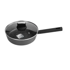   Zilan ZLN0874 Spotty Chef magasfalú serpenyő fedővel, 24 cm, 2,4 literes, tapadásmentes bevonat