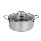 Zilan ZLN9648 Hexachef lábas fedővel, 24 cm, 4,3 liter, 3 rétegű, hatszögletű hibrid tapadásmentes belső