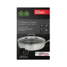 Zilan ZLN9679 Hexachef serpenyő fedővel, 26 cm, 3,2 liter, 3 rétegű, hatszögletű hibrid tapadásmentes belső
