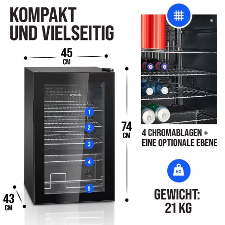 Bomann KSG 7287 fekete italhűtő