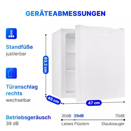 Bomann KB 7347 fehér egyajtós hűtő