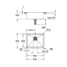 Grohe K700U ROZSDAMENTES ACÉL MOSOGATÓTÁLCA 31574GN1