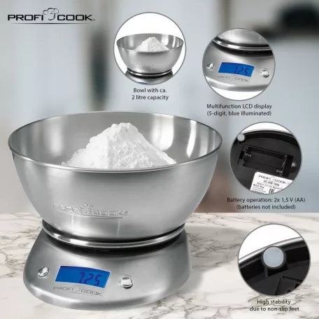 ProfiCook PC-KW 1040 tálas konyhamérleg