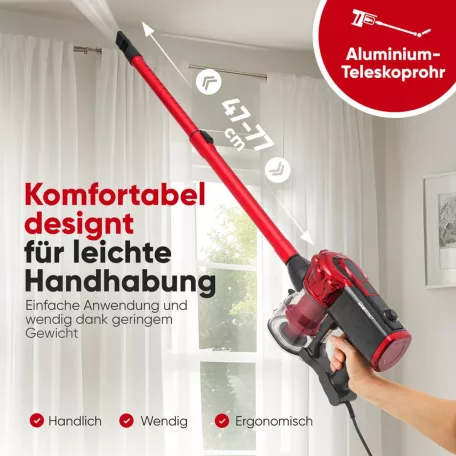 Clatronic BS 1314 piros vezetékes álló porszívó