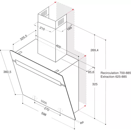 Whirlpool WHVP 62F LT SK kürtős elszívó
