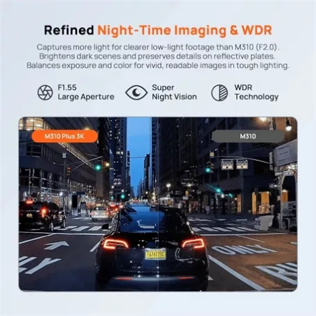 70mai MENETRÖGZÍTŐ KAMERA DASH CAM M310 PLUS
