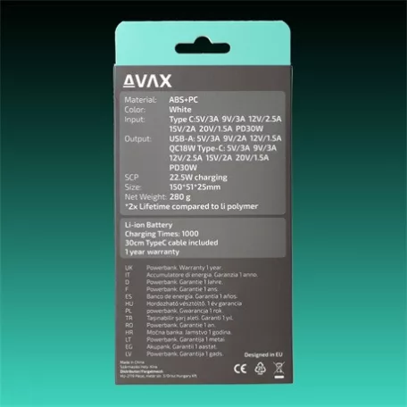 Avax POWER BANK PB106W