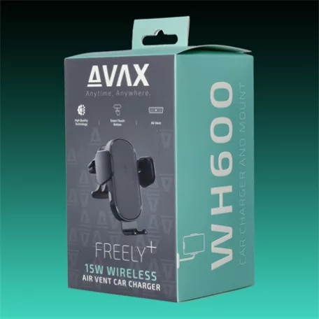 Avax AUTÓS TARTÓ VEZETÉK NÉLKÜLI TÖLTÉSSEL WH600