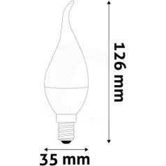   Avide LED CANDLE IZZÓ FLAME 6.5W E14 CW 6400K ABC14CW-6.5W-FL