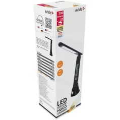   Avide ASZTALI LÁMPA LED BŐRHATÁSÚ FEKETE 5W NAPTÁR ABLDLC-6W-B-HG