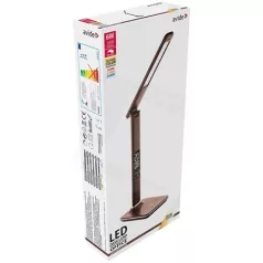   Avide ASZTALI LÁMPA LED IRODAI BŐRHATÁSÚ NAPTÁR BARNA 6W ABLDL-OLC-6W-BR