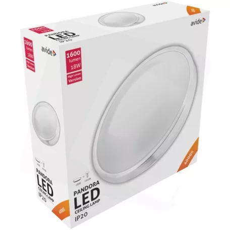 Avide MENNYEZETI LÁMPA LED PANDORA (ALU) 18W ACLO33NW-18W-ALU