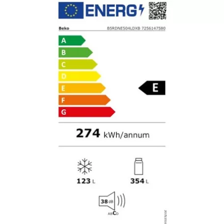 Beko HŰTŐ FELÜLFAGYASZTÓS 186,5 CM, ITALADAGOLÓ B5RDNE504LDXB