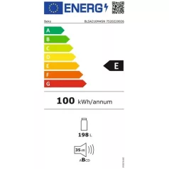 Beko HŰTŐ BEÉPÍTHETŐ EGYAJTÓS BLSA210M4SN