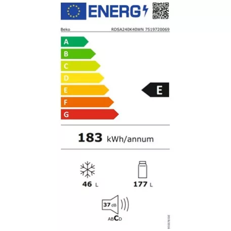 Beko HŰTŐ FELÜLFAGYASZTÓS RDSA240K40WN