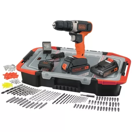 Black and Decker AKKUS FÚRÓ-CSAVARÓZÓ SZETT BCD001BAST-QW